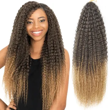 Afro Kinky Curly Crochet Braids Hair Afro Curls Ombre Braiding Hair Extensions Marly Hair For Women Brown Blonde Colors