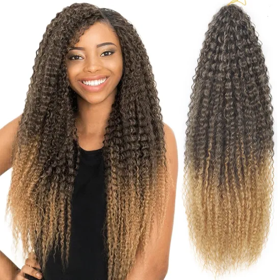 Afro Kinky Curly Crochet Braids Hair Afro Curls Ombre Braiding Hair Extensions Marly Hair For Women Brown Blonde Colors