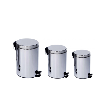 Stainless steel kitchen foot dustbin