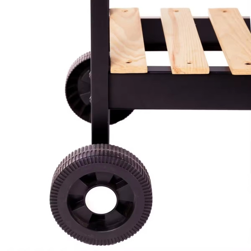 เตาย่างถ่านปรับความสูงการทำงานพร้อมชั้นวางไม้