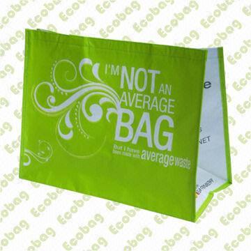 Lamination RPET Shopping Bag, Made of RPET with Printed OPP Film Lamination