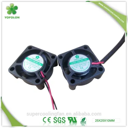 25x25x10mm Micro axial fan, 5V 12V CPU cooling fan