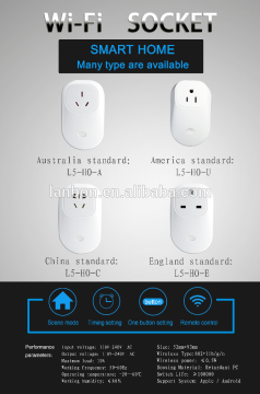 Lanbon New power socket smart home automation remote control smart wifi socket via android APP and IOS