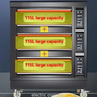 Industrial Commercial Use 3 Deck 9 Tray Gas Bread Baking Oven for Sale