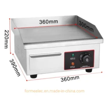 Kitchen Equipment Electric Grill 1.5kw Full Flat Electric Griddle