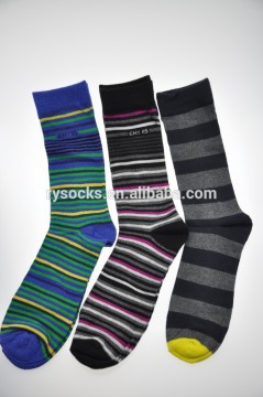 Men's stripes cotton tube socks