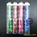 Bescon Surtido de colores Glitter Polyhedral Dice conjunto de 7pcs, Glitter RPG Dice Set