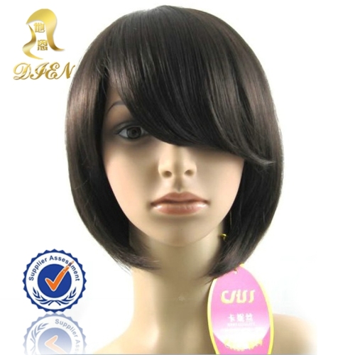 Factory Wholesale Short Bob Wig Synthetic Hair Machine Wig Fashion Fiber Wigs Cheap Machine Made