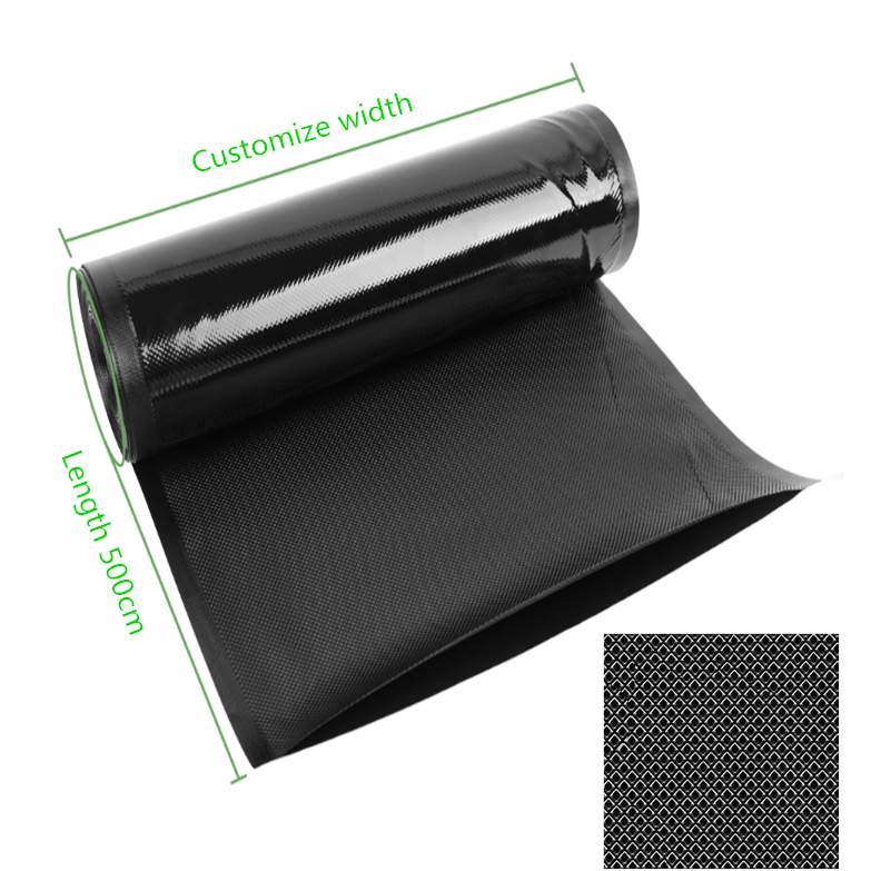 High quality black embossed vacuum bag roll