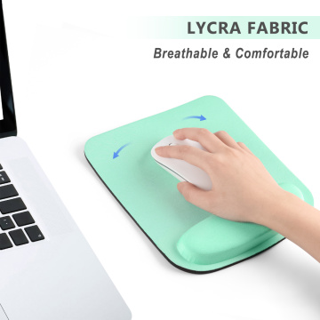 Mint-Green Ergonomic Mouse Pad with Wrist Support