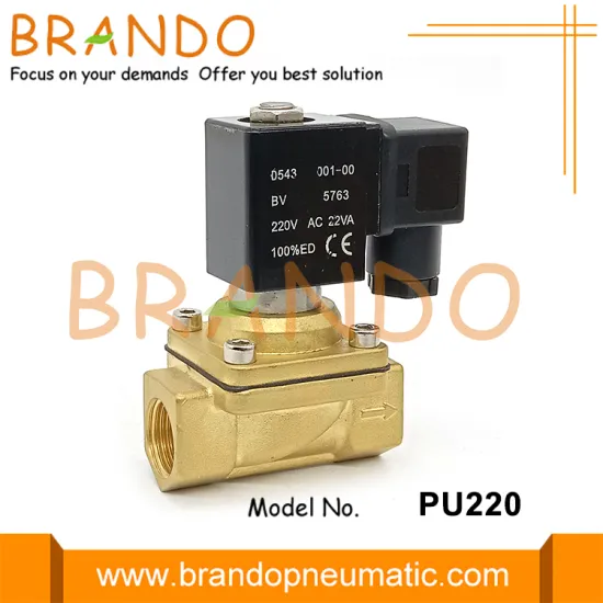 PU220 Brass Solenoid Valve 12V 24V 220V