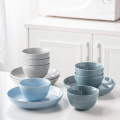 Nordic Style Blue Ceramic Tableware Dinner Set Porcelain Dinnerware Stoneware kitchen & tabletop Minimalism