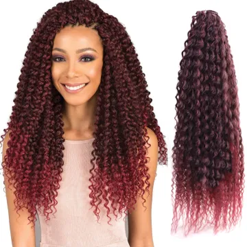 wholesale Synthetic pre passion twist brazilian braid  Curly Crochet Hair 20inch Ombre Brazi Braiding Hair Extensions for  Women