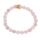 Handmade Rose Quartz Gold Crown Bracelet With 8mm Round Beads Women