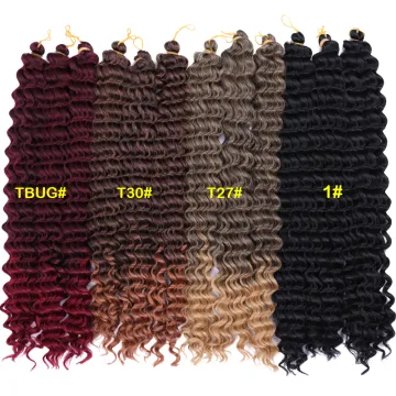 20inch Deep wave crochet Braids hair Synthetic Ombre Braiding Hair Extensions Water Wave Crochet Braiding