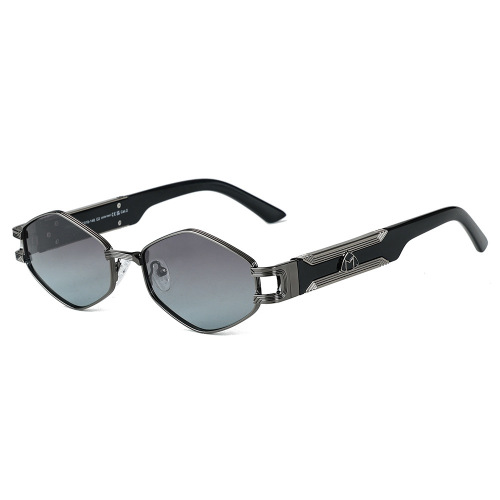 1.1 TAC Gradient Lenses Octagonal Metal Sunglasses
