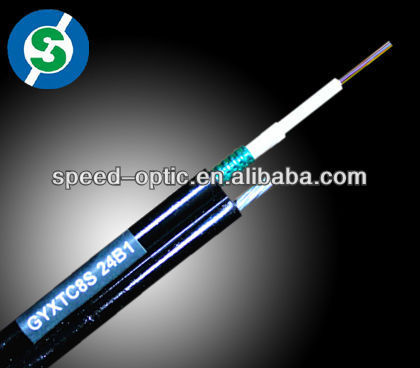 GYXTC8S (G652D) aerial self-supporting messenger figure 8 steel armored optical fiber cable