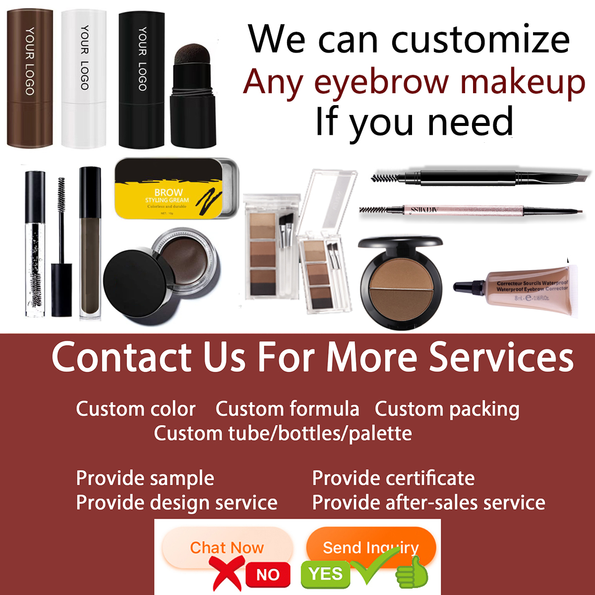 6 color brow stamp with eyebrow cards One step brow stamp shaping kit black eye brow stamp