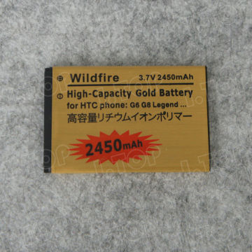2450mAh high power gold battery for HTC Legend G6 with low price and best quality!
