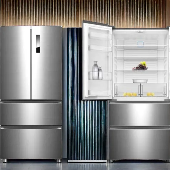 Frost-Free French Door Bottom Freezer Multi-Door Stainless Steel Refrigerator