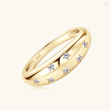 925 Sterling Silver Moissanite Engagement & Wedding Rings Set: 1.5mm Round Cut VVS Diamond Alternative for Couples and Girls