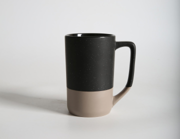 Ceramic Tall Double Colored Matte Glaze Dot Glaze 16oz/480ml Classic Mug