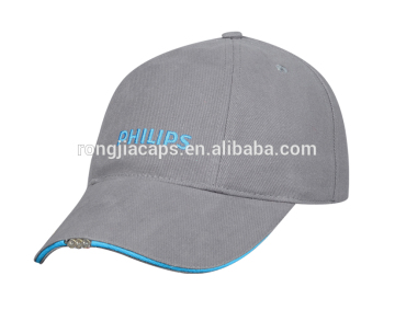 Light opp cap with customized brand embroidery