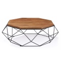 Big ModernDesign Redondo MetalLeg WoodTop Coffee Tea Tables