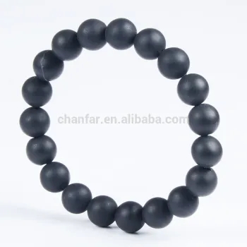 Round black natural bianshi bracelet jewelry