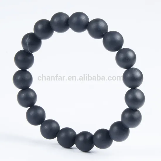Round black natural bianshi bracelet jewelry