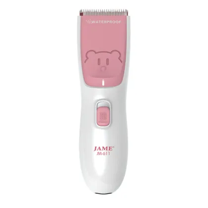 CE Rechargeable Pink Quiet Baby Hair Clippers