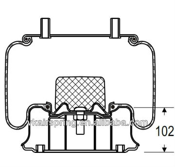 HENDRICKSON B-12514-013/S4771/HT-300T (all) natural rubber air spring/ 1R14-083 air suspension spring parts for OEM Piston steel