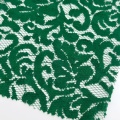 Tessuto di pizzo di nylon di cotone floreale verde scuro 150 cm