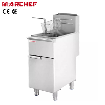 वाणिज्यिक गैस चिकन डबल डीप फ्रायर, 20L क्षमता