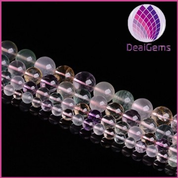 Natural Round Fluorite Beads