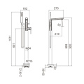 ATHENS single lever bath mixer floor-standing