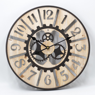 24 Inch 60cm Industrial Moving Gears Wall Clock - Wholesale Price