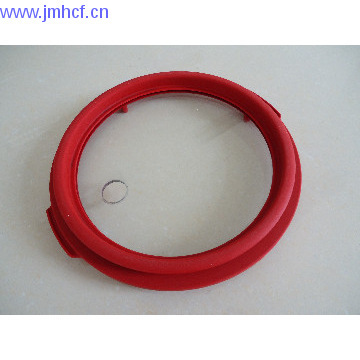 Glass Lid Over-molded Silicone Ring