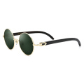 Vintage Round Full Frame Horn Sunglasses