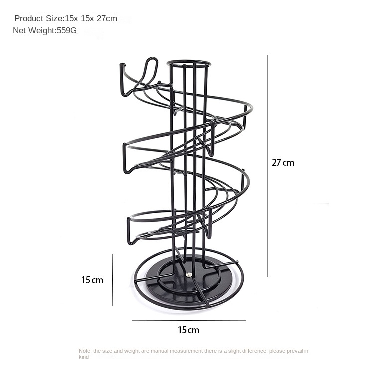 Revolving Spiral 5-Layer Coffee Pod Holder Rack