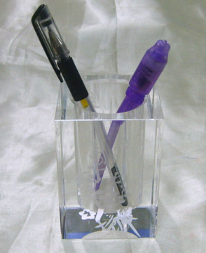 Crystal White Pen Holder (JY0436)