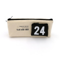 Custom number work hard cute canvas pencil case