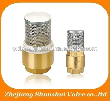 Forged Brass foot valve stainless steel mesh SS6060