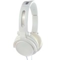 Cuffie stereo con fascia in acciaio bianco Cuffie per computer