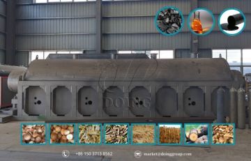 Biochar Pyrolysis Machine Industrial Pyrolysis Plant Turnkey Solution for Biomass Feedstocks to Biochar Production