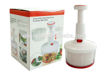 Sprial vegetable chopper with spin-dry , stir and shredder
