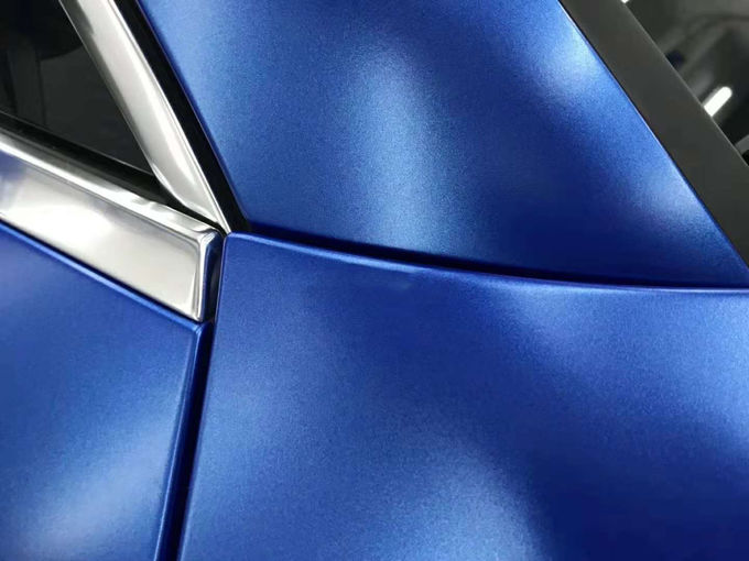Blue Pearl Metallic Car Chrome Vinyl Wrap ROHS flexible aprobado 1