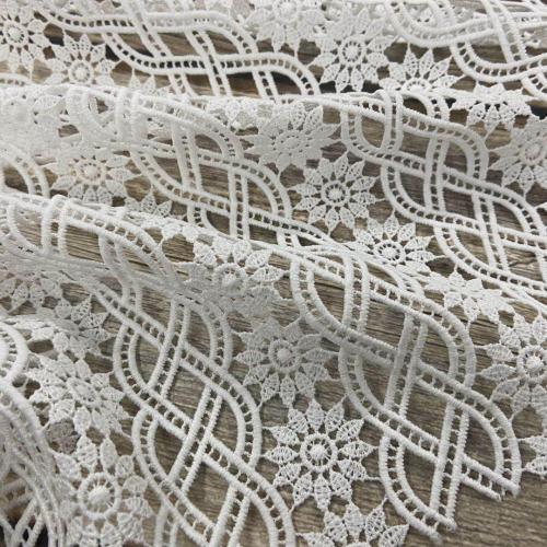 Lilied Milky Yarn Inflorescence Pattern Embroidery Fabric