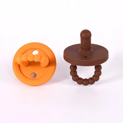 colorful Solid silicone pacifier for baby