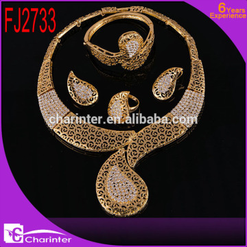 charinter jewelry set/hot sale high quality beautiful jewelry set/african gold plating jewelry set/women jewelry sets FJ2733